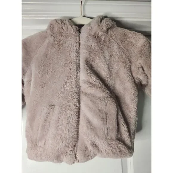 Live & Lottie Toddler Reversible Faux Fur Puffer Jacket – Size 4T - Picture 3 of 3